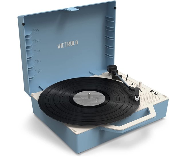 Tocadiscos Vintage con un Toque Moderno Victrola Re-Spin Azul