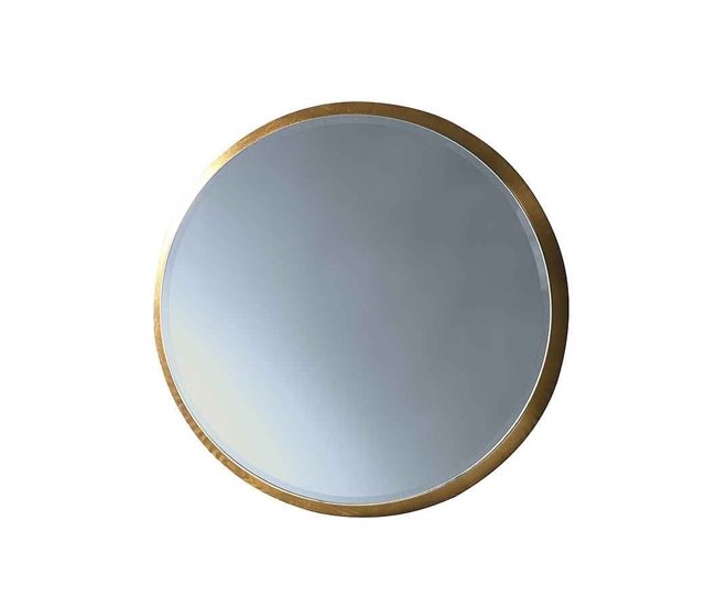 Espejo Circular Cristal Serie Aries Dorado