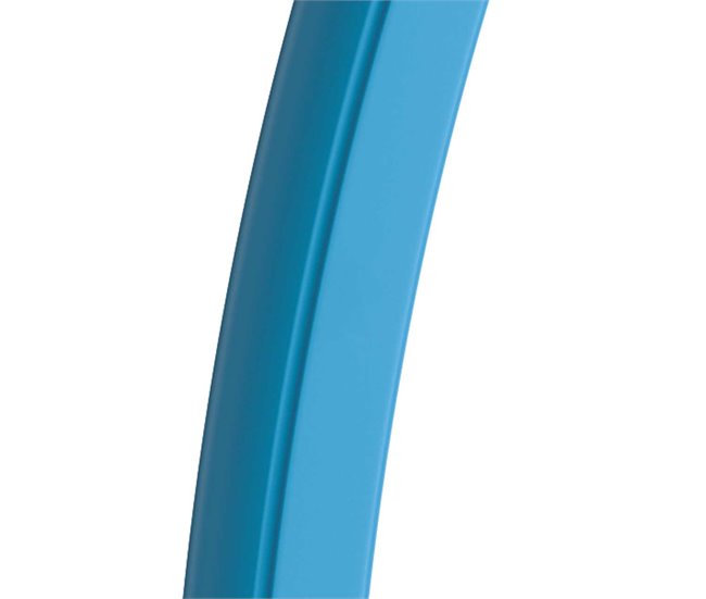 Starmatrix RIO Ducha solar curvada de polietileno con depósito de 22L Azul