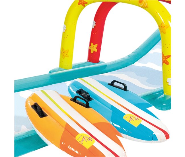 Pista deslizante agua c/tablas de surf, tobogán y rociador INTEX Multicolor