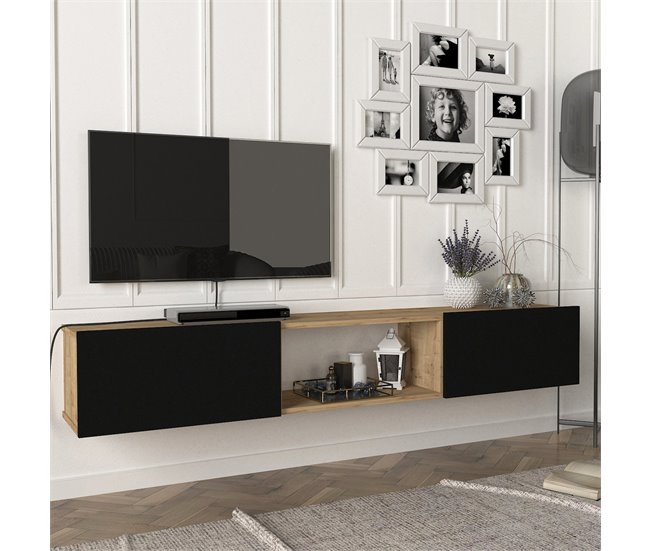 Mueble TV suspendido, moderno y blanco