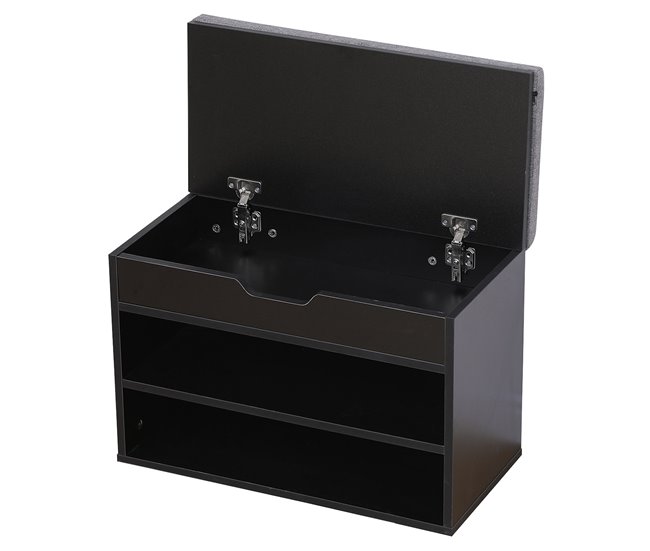 Mueble para zapatos con dos compartimentos y caja ALAN 30 Negro