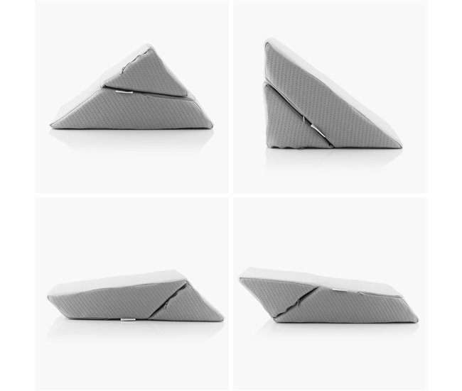 Almohada Triangular Multiposición de Doble de Cuña Gris