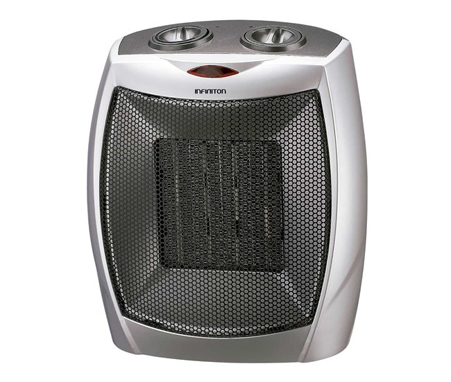 Calefactor ventilador Infiniton HPTC-902C 1500W termostato regulable Gris