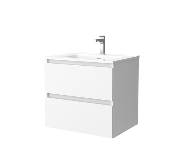 Mueble de baño Bequia | Lavabo de porcelana 60 Blanco