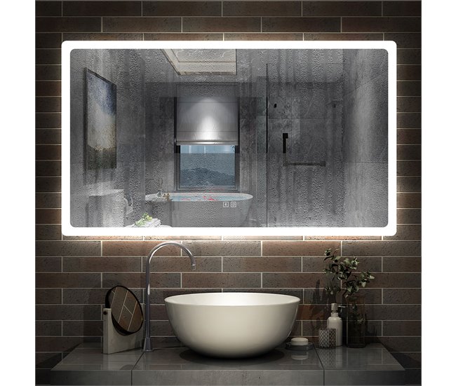 Espejo de baño LED + Bluetooth + antivaho 70x120 Natural