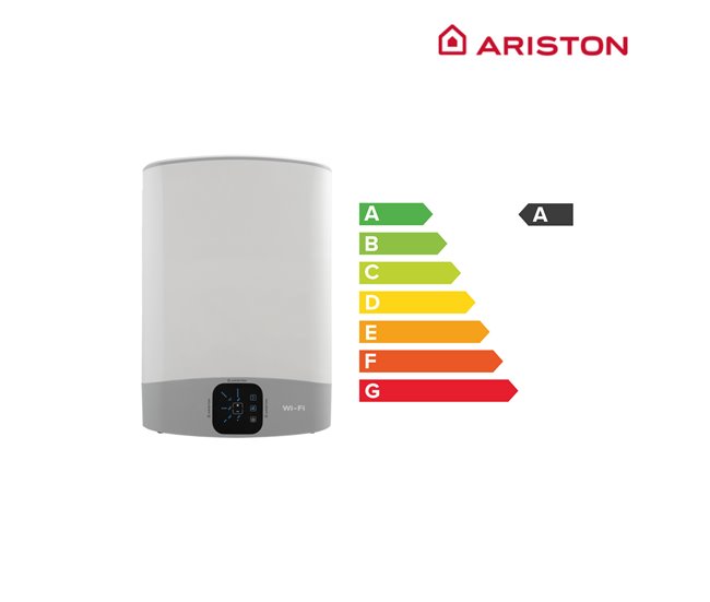 Termo eléctrico, Ariston, Velis Wifi 30 litros, Vertical u Horizontal, Clase Energetica B Blanco Lacado