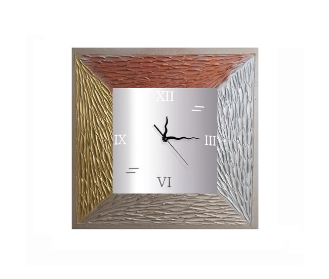 Reloj artesanal de pared Lux Multicolor