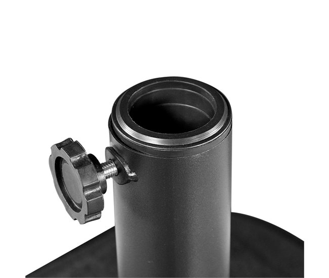 Base cuadrada para sombrilla Ø38/48 mm color negro Aktive Negro