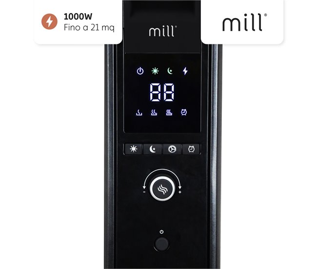 Refrigerador de aceite negro y termostato Proheat Ltd. MILL AB H1000DN Negro