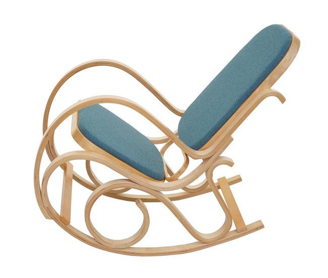 Silla mecedora rocking chair aspecto retro madera Verde