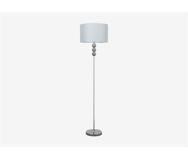 Lámpara de pie con base de metal SHARON Blanco/ Plateado
