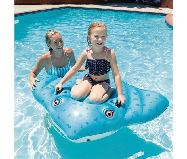 Flotador piscina raya c/asas INTEX Azul