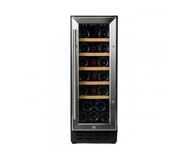 Vinoteca 20 botellas Vinobox 20 Design I SLIM Libre o encastrable Mono temperatura Negro/ Gris