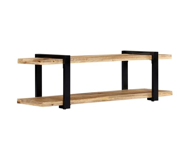 Mueble TV de madera maciza de mango hierro 2502035 Marron