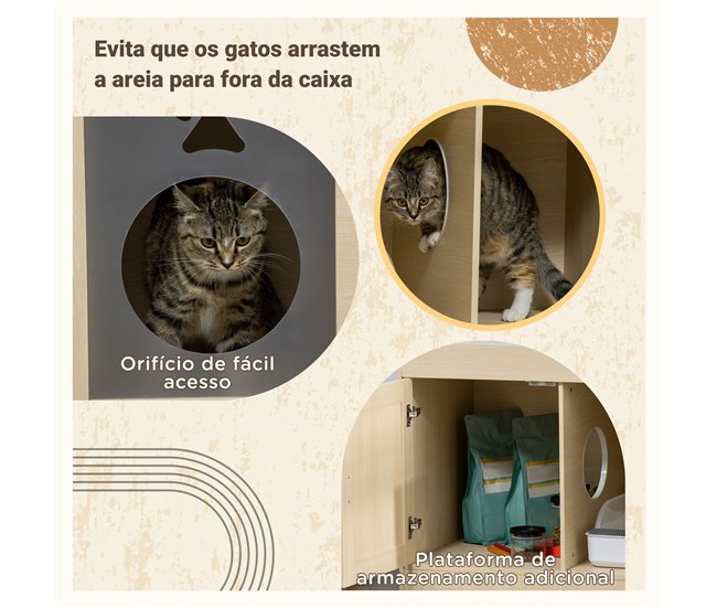 Arenero para Gatos PawHut D31-067V01AK Madera