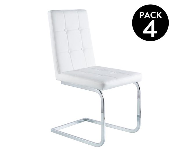 Pack 4 sillas de comedor Vanity Blanco