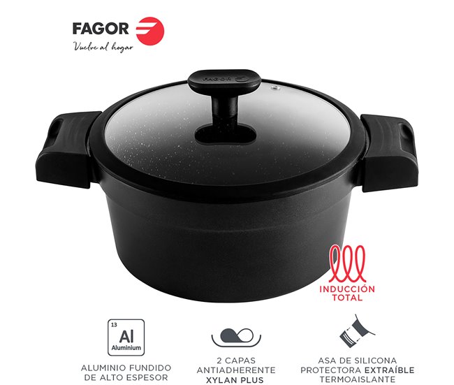 Batería de Cocina FAGOR Alutherm Negro