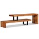 Mueble TV madera maciza de acacia dos partes apilables 2502036 Marron