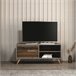Mueble TV Helle elegante con 2 estantes aglomerado Madera