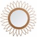 Espejo De Ratán De Sol Con Diseño Afilado Por La Parte Exterior 50x50 Beige