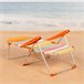 Aktive Silla de playa plegable y reclinable 5 posiciones c/cojín y asa hombro Multicolor