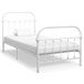 Estructura de cama metal 90x200 Blanco
