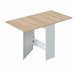 Mesa de cocina ETNA. Extensible. DM. 77x31/140cm. Natural-blanco Blanco/ Madera