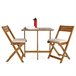 Conjunto de mesa con 2 sillas de jardín de madera Melzo Madera
