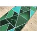 Alfombra antideslizante TRÓJKĄTY triángulos 110x350 Verde
