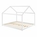 Cama para niños Cerro en forma de casa madera pino 206x186 Blanco Mate/ Sahara