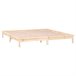 Estructura de cama de madera maciza con LED 180x200 Natural