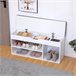 Mueble para zapatos con tres compartimentos y caja ALAN 30 Blanco/ Gris