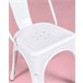 Pack de 4 sillas metálicas apilables - Bistro Blanco