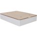 Canapé Abatible de Gran Capacidad Tapa tapizada en 3D Transpirable 90x190 Blanco