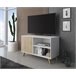 Mueble TV para Salón - 95 x 40 x 57 cm - Color Blanco/Roble Blanco Mate/ Sahara