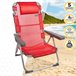 Pack ahorro 2 sillas playa Menorca multiposición antivuelco c/cojín 48x60x90 cm Aktive Gris