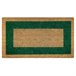 Acomoda Textil - Felpudo de Coco Natural Ecológico con Cenefa. 40x70 Verde