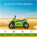 Quad Eléctrico Infantil HOMCOM 370-166V90GN Verde