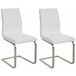 Set de 2 sillas de comedor diseño moderno en polipiel Blanco