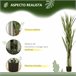 Planta Artificial PEVA, Bambú, PP, Cemento Verde