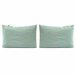 2 Fundas de almohada lisas 100% algodón percal orgánico Verde