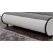 Corium Cama Doble (Valencia) tapizada en cuero sintético con LED 149x221 Blanco Mate/ Sahara