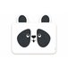 Mantel individual Infantil Panda Blanco/ Negro