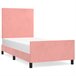 Estructura de cama con cabecero Diseño plano 90x200 Rosa