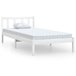 Estructura de cama 75x190 Blanco