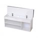 Mueble para zapatos con tres compartimentos y caja ALAN 30 Blanco/ Gris