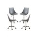 Pack 4 Sillas Blok Office Gris Oscuro