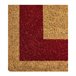 Acomoda Textil - Felpudo de Coco Natural Ecológico con Cenefa. 50x90 Rojo