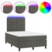 Cama box spring colchón y LED terciopelo - Bloques con cuadros 120x200 Azul